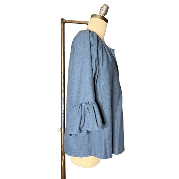 Bit & Bridle Bell Sleeve Chambray Sleeve size M - Picture 4 of 14